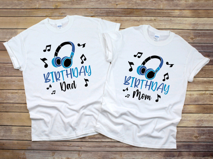 birthday personalized tshirts: music design